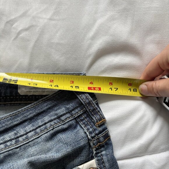 Buffalo David Bitton Bootcut King Jeans Mens 31 X 30 Blue Cotton Button-Fly Blue - Picture 4 of 13
